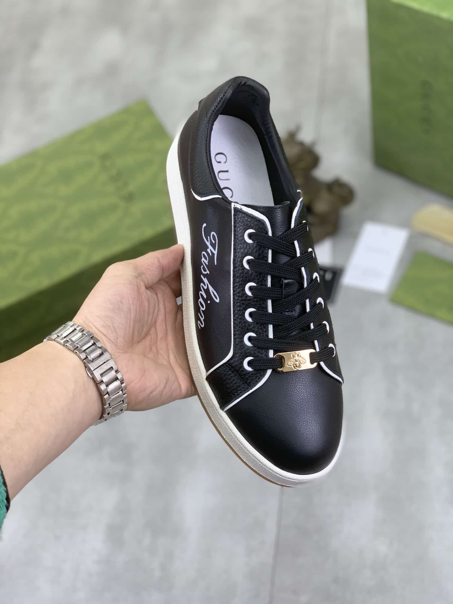 Gucci Classic Fashion Sneaker With Edge Black