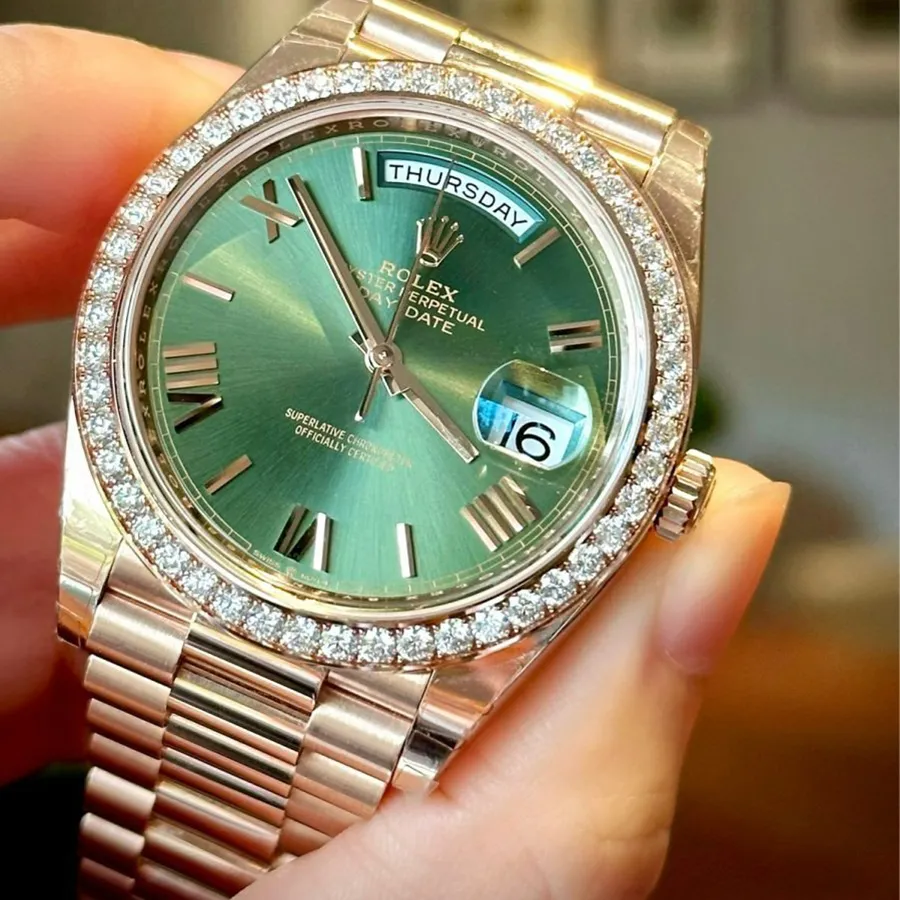 [Superclone] Rolex Day-Date 36mm Olive green Dial President 128345RBR