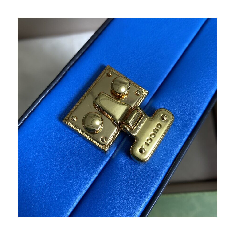 Gucci Interlocking G Mini Bag in Blue Leather