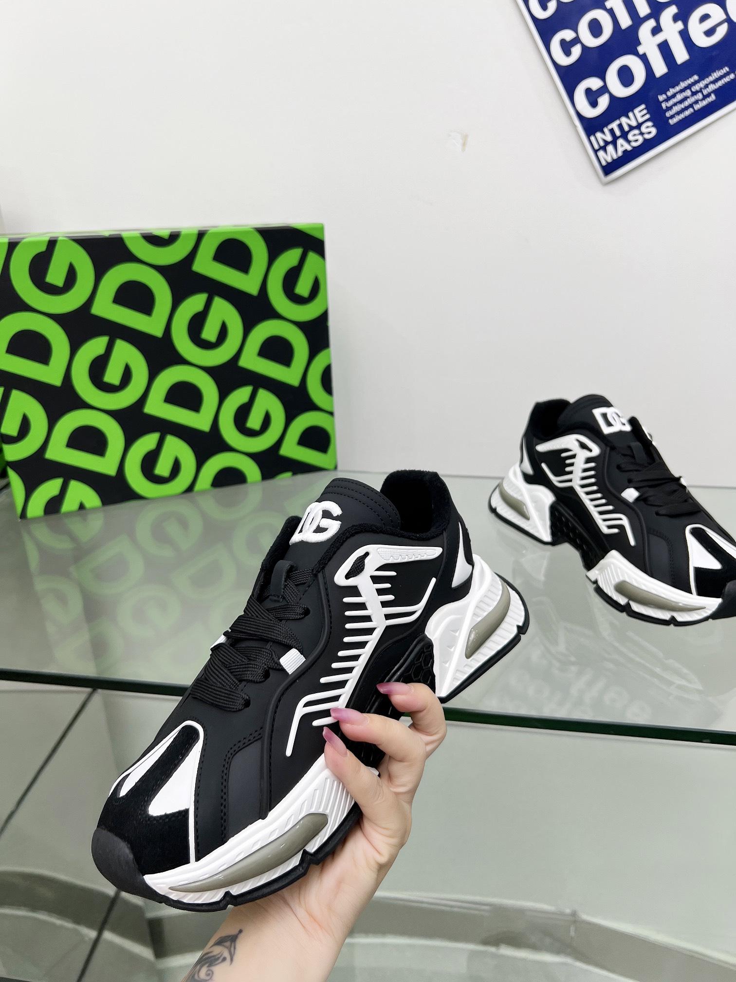 DOLCE & GABBANA MIXED-MATERIAL AIRMASTER SNEAKERS