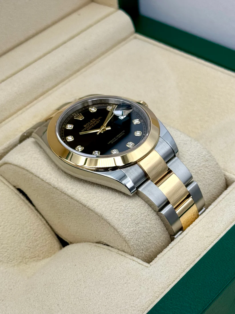 [Superclone] Rolex Datejust 41mm Bright Black Dial Smooth Oyster 126303