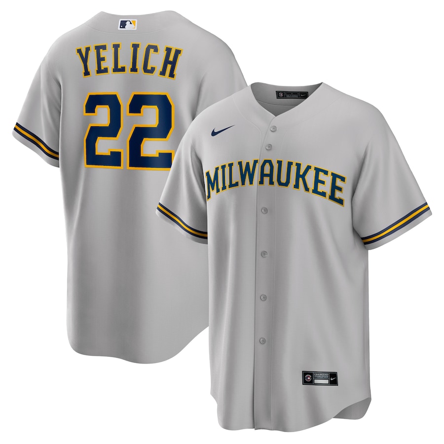 Christian Yelich Milwaukee Brewers Alternate Player Jersey Gray