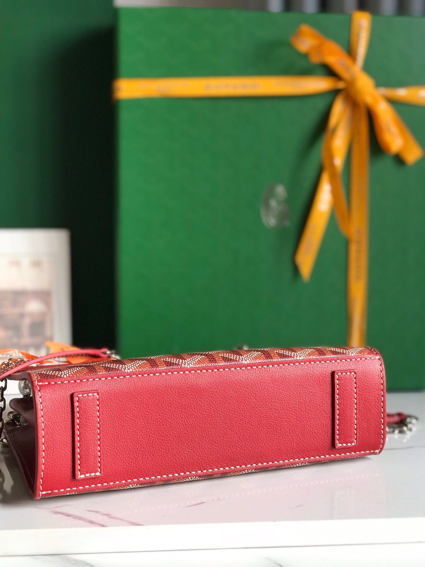Goyard Rouette Structuré Mini Bag 21 Cm Classic Red Goyardine Canvas And Calfskin