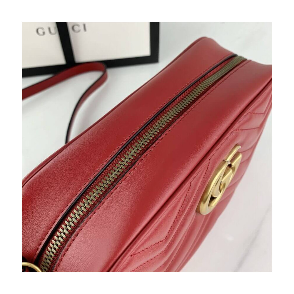 Gucci GG Marmont Small Shoulder Bag Red