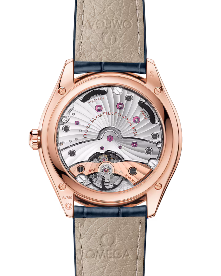 Omega De Ville Trésor 40mm Blue Dial Sedna™ 18k Rose Gold Strap 435.53.40.22.03.001