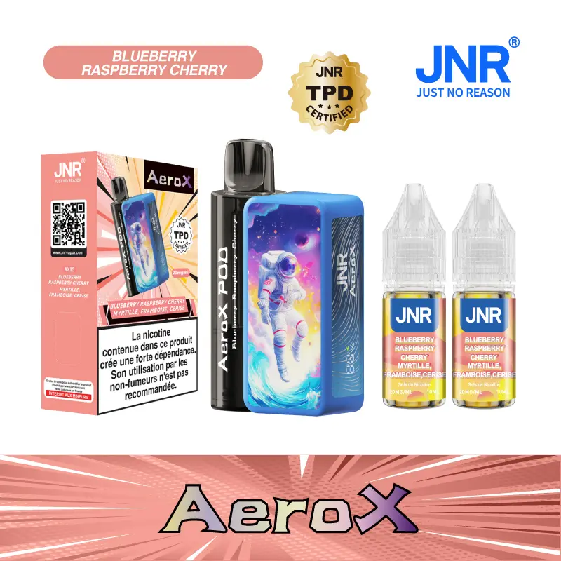 JNR AeroX 32000 Puffs - Kit Pod Remplissable et Rechargeable