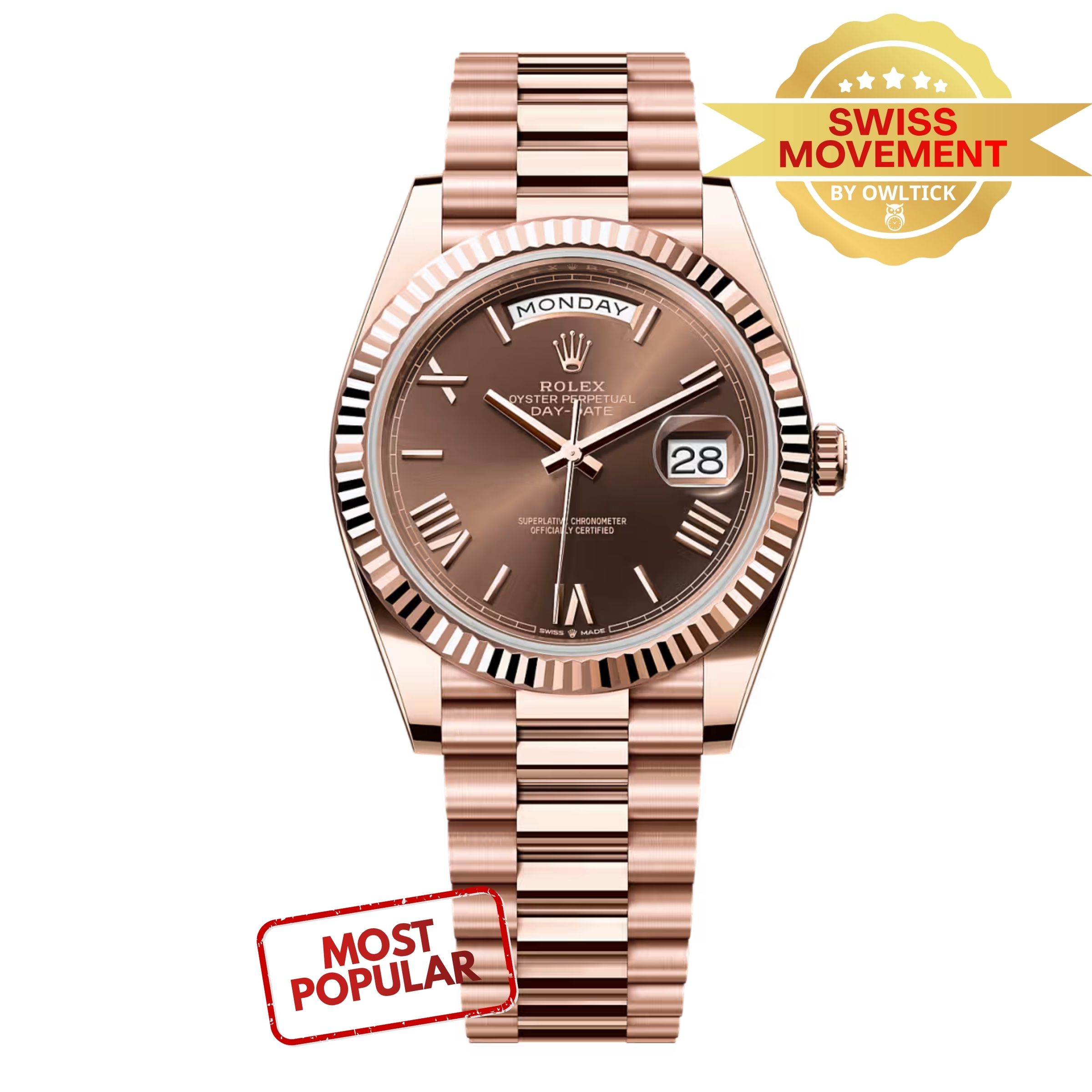 [Superclone] Rolex Day-Date 40mm Chocolate Dial President 228235