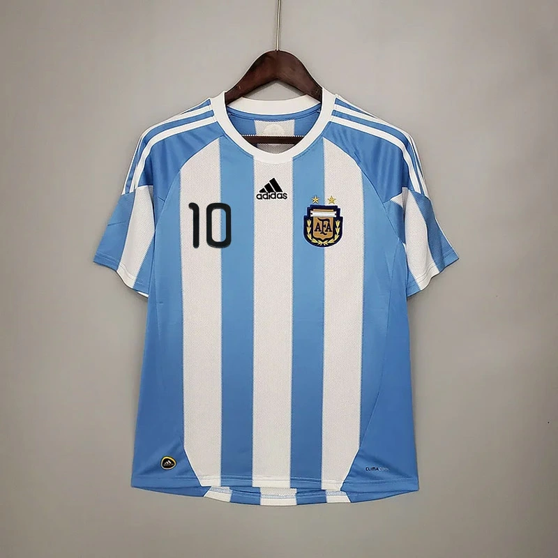 Retro 2010 Argentina home MESSI Football jersey retro