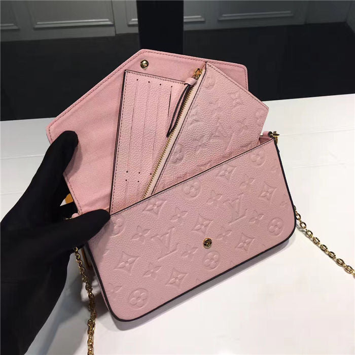 Louis Vuitton F Licie Pochette Rose Pink 21cm/8.3in