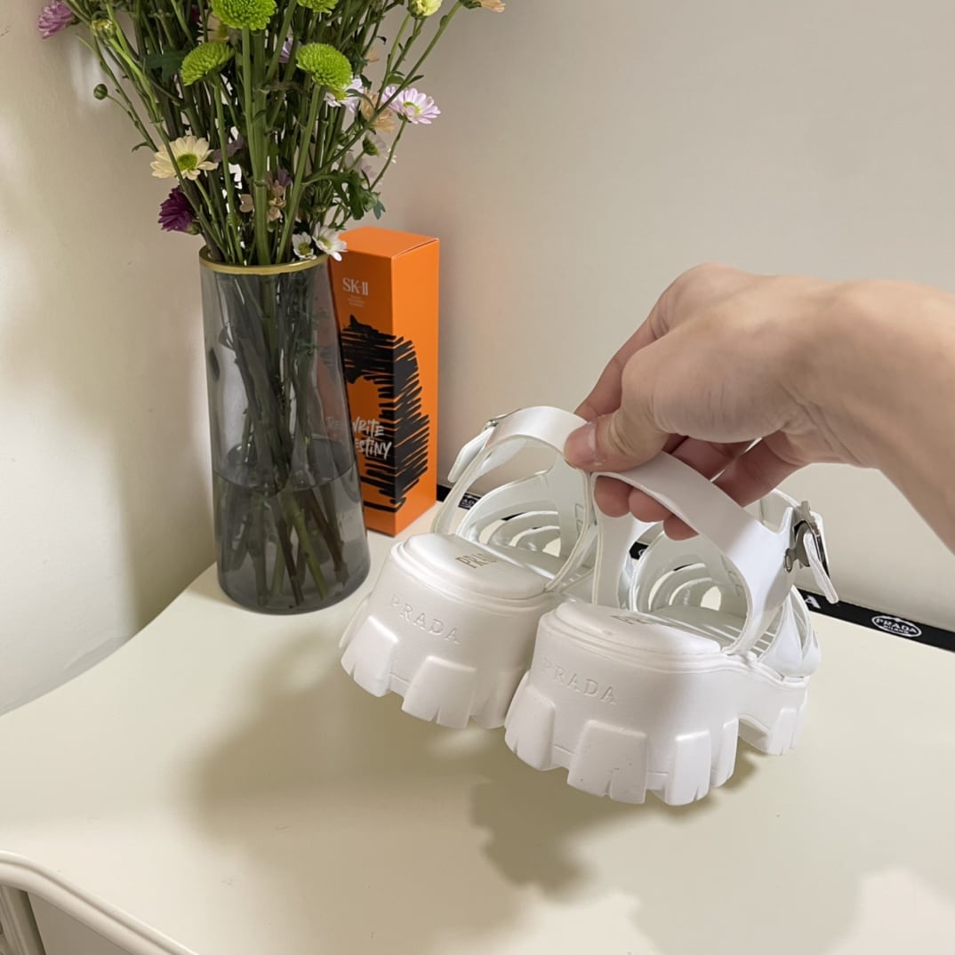 Prada Foam Rubber Sandals White 1X853M3Lkkf0009F055