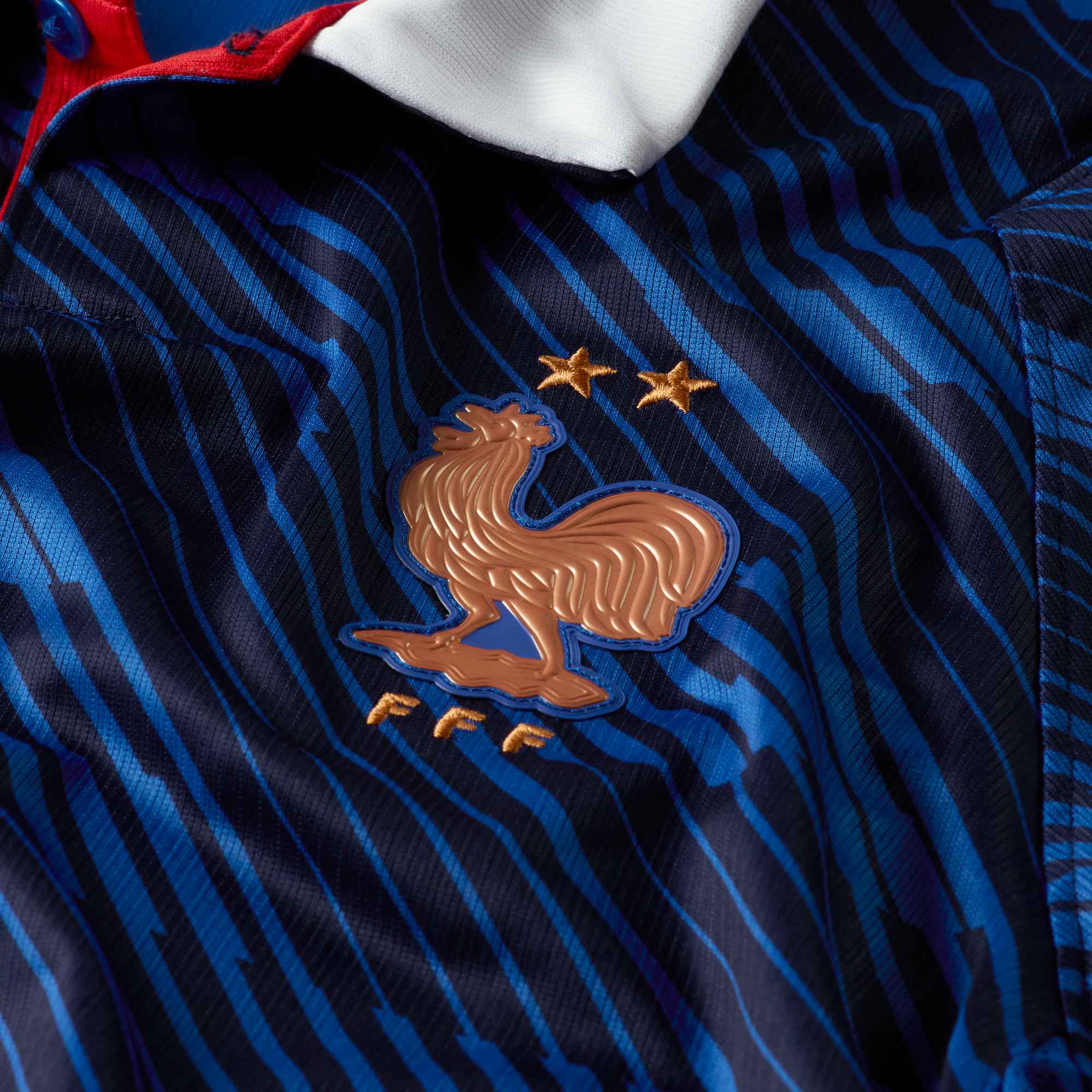 Nike Men's France Kylian Mbappe Home Stadium Jersey 2026 (Game Royal/Metallic Copper)
