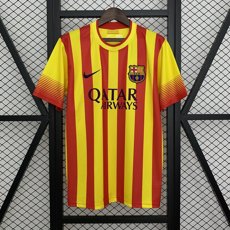 Retro 2013-14 Barcelona away MESSI PIQUE XAVI A.INISTA PUYOL Football jersey retro