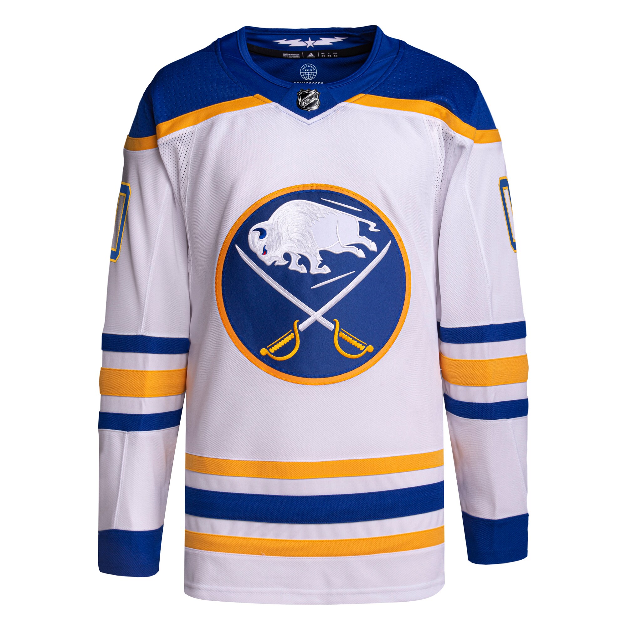 Buffalo Sabres adidas  Away  Primegreen Authentic Custom Jersey – White