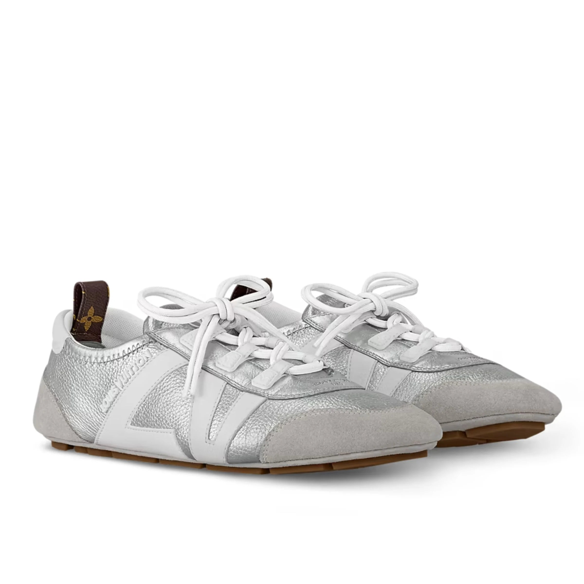 Louis Vuitton Sneakerina Silver White – Women’s Slim Sneakers