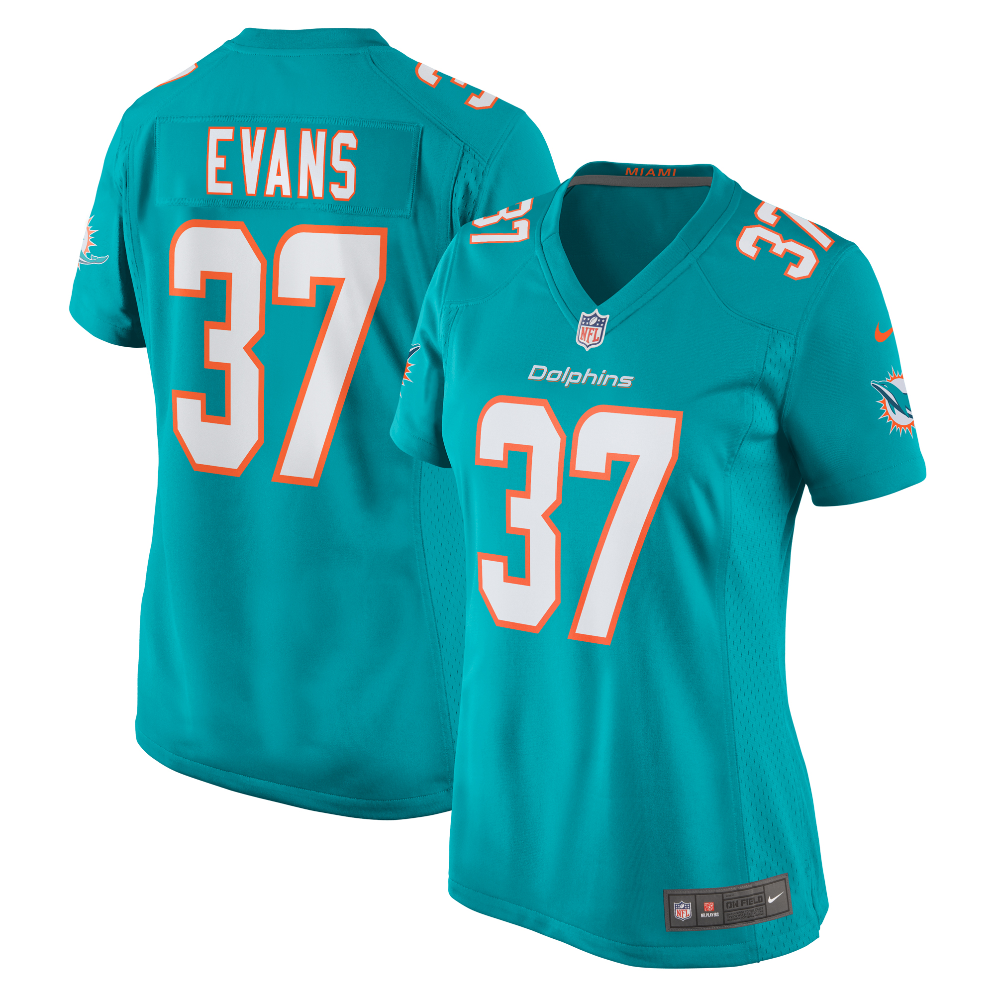 Darrynton Evans Miami Dolphins Nike Women's Team Game Jersey -  Aqua