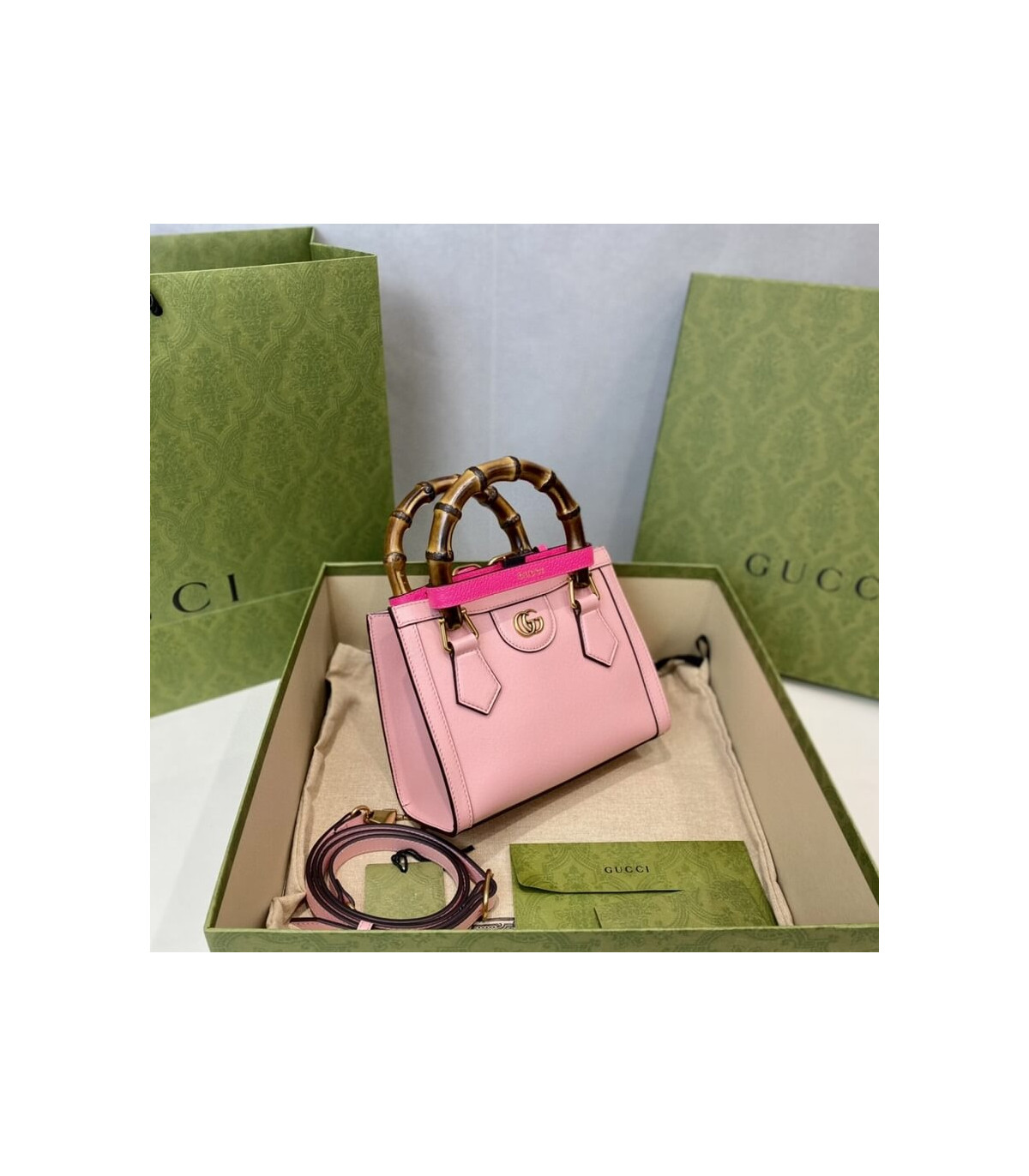 Gucci Diana Mini Tote Bag Pink