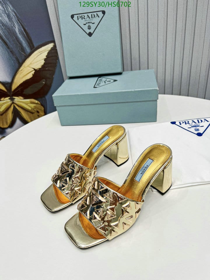 Prada Studded Metallic Leather Mules Gold 1Xx6473Ll5F0522F065
