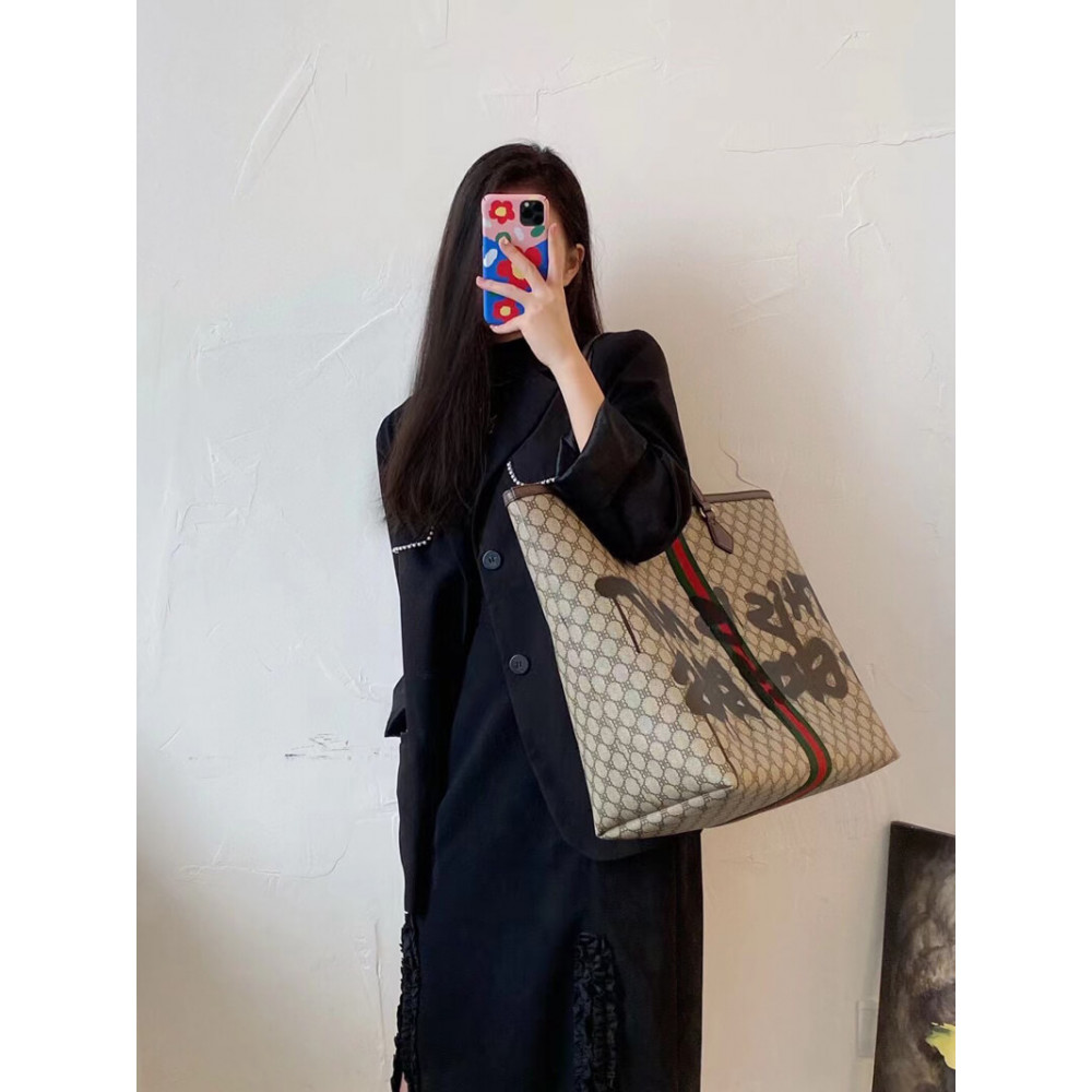 Balenciaga x Gucci Hacker Graffiti Large Tote Bag