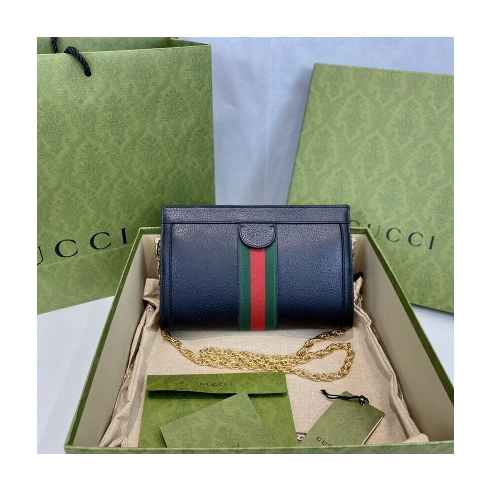 Gucci Ophidia Small Shoulder Bag in Black Leather
