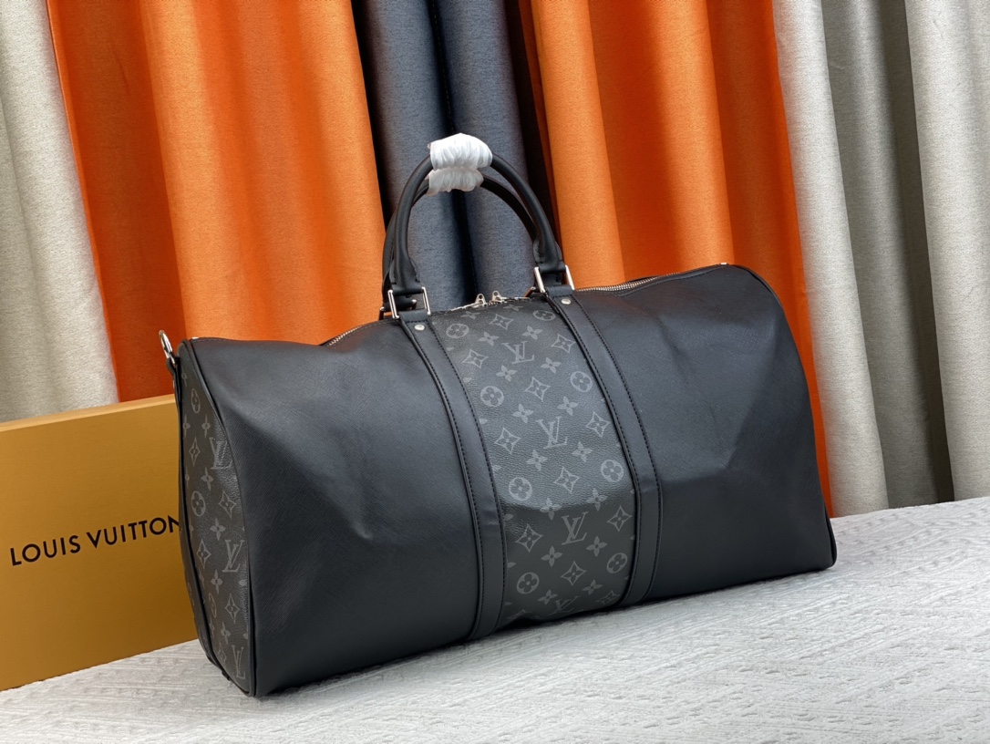 Louis Vuitton Keepall Bandouli Re 50Cm Black M59712