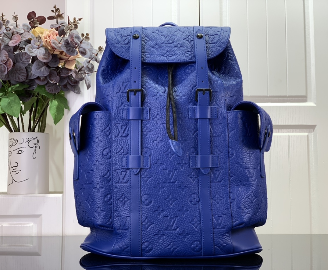 Louis Vuitton Christopher Pm Backpack Blue 48Cm M23189 For Men