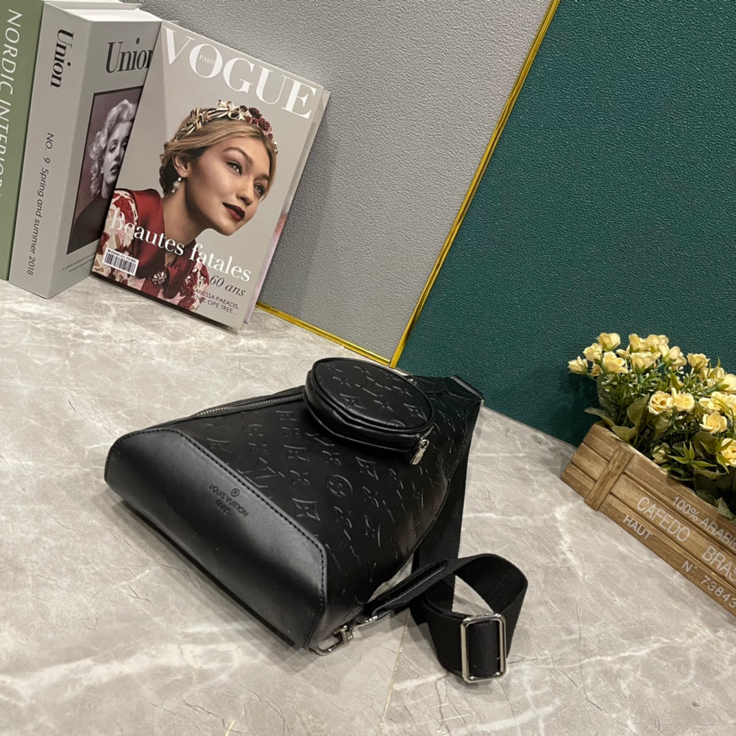 Louis Vuitton Duo Sling Bag Full Black 42Cm M30936