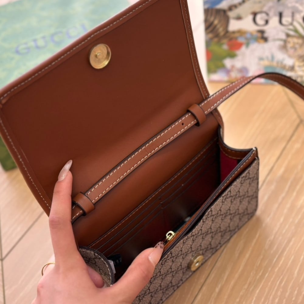 Gucci Gg Emblem Super Mini Shoulder Bag Beige 20cm 820688 Fad6l 9758