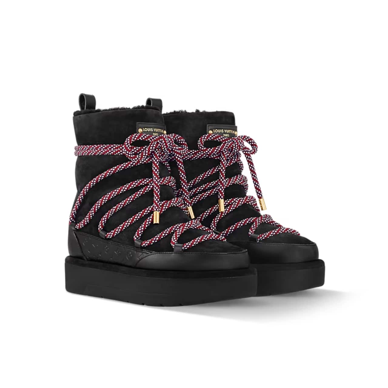 Louis Vuitton Aspen Platform Ankle Boot Black 1Ac75N