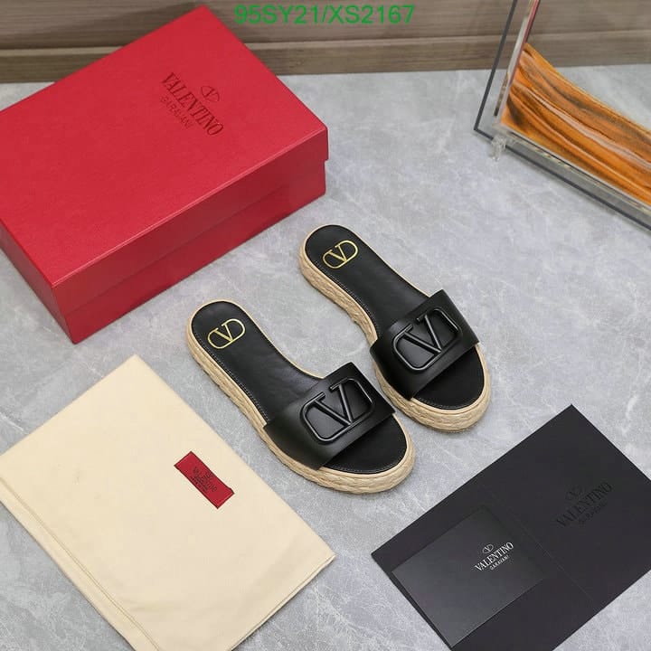 Valentino Garavani VLogo Signature Slide Sandals Black