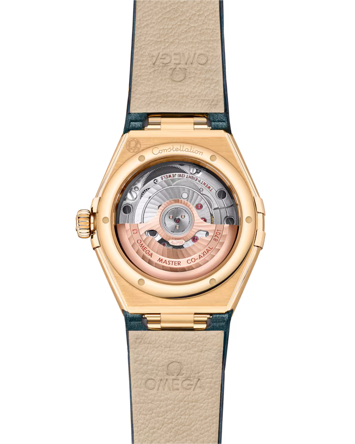 Omega Constellation Ladies' Selection 29mm yellow gold on leather strap 131.53.29.20.58.001