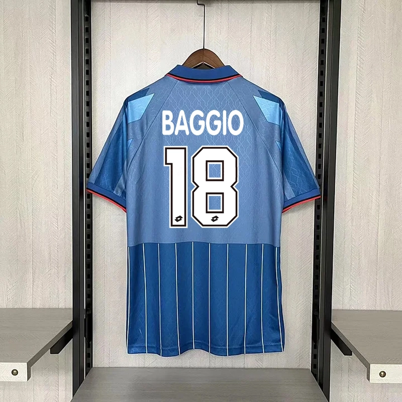 Retro 1995-96 AC Milan away BAGGIO BARESI VIEIRA  ALBERTINI Football jersey