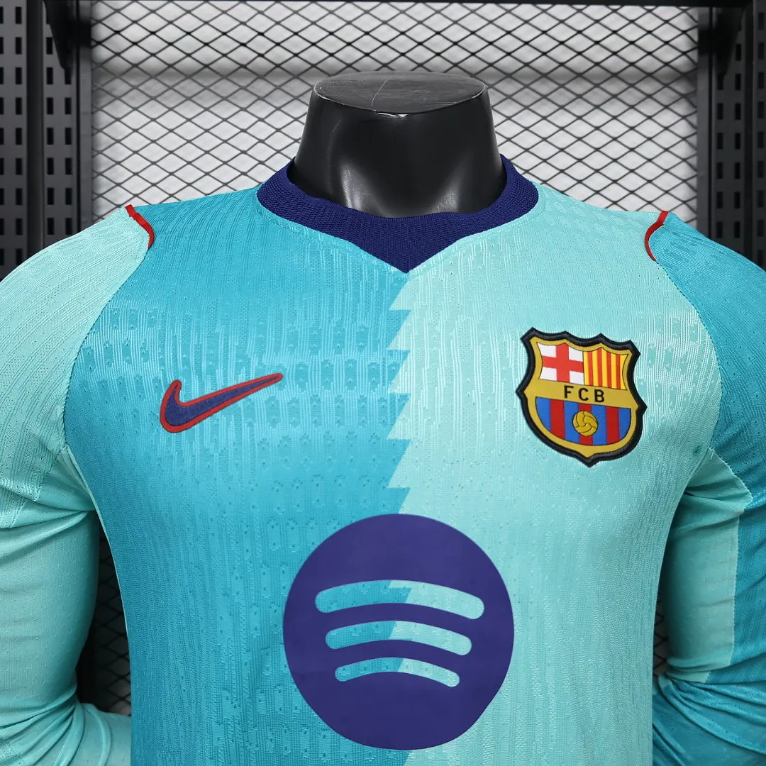 2026/27 La Liga Barcelona Team 3rd Away Football Jersey Player Version Long Sleeves - JerseyFun