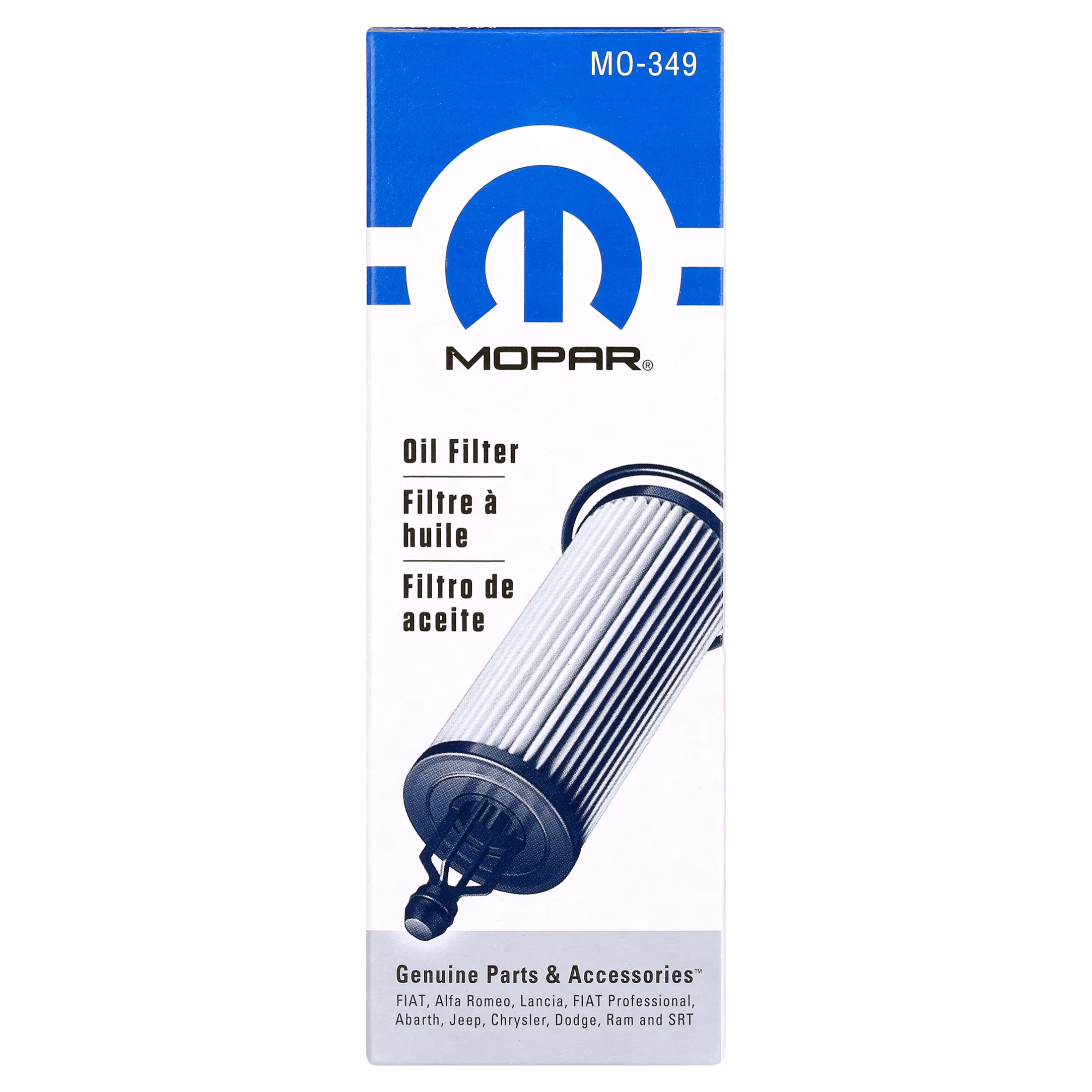 Chrysler Mopar MO-349 Oil Filter Fits select: 2017 JEEP WRANGLER UNLIMITED, 2017-2018 RAM 1500 SLT