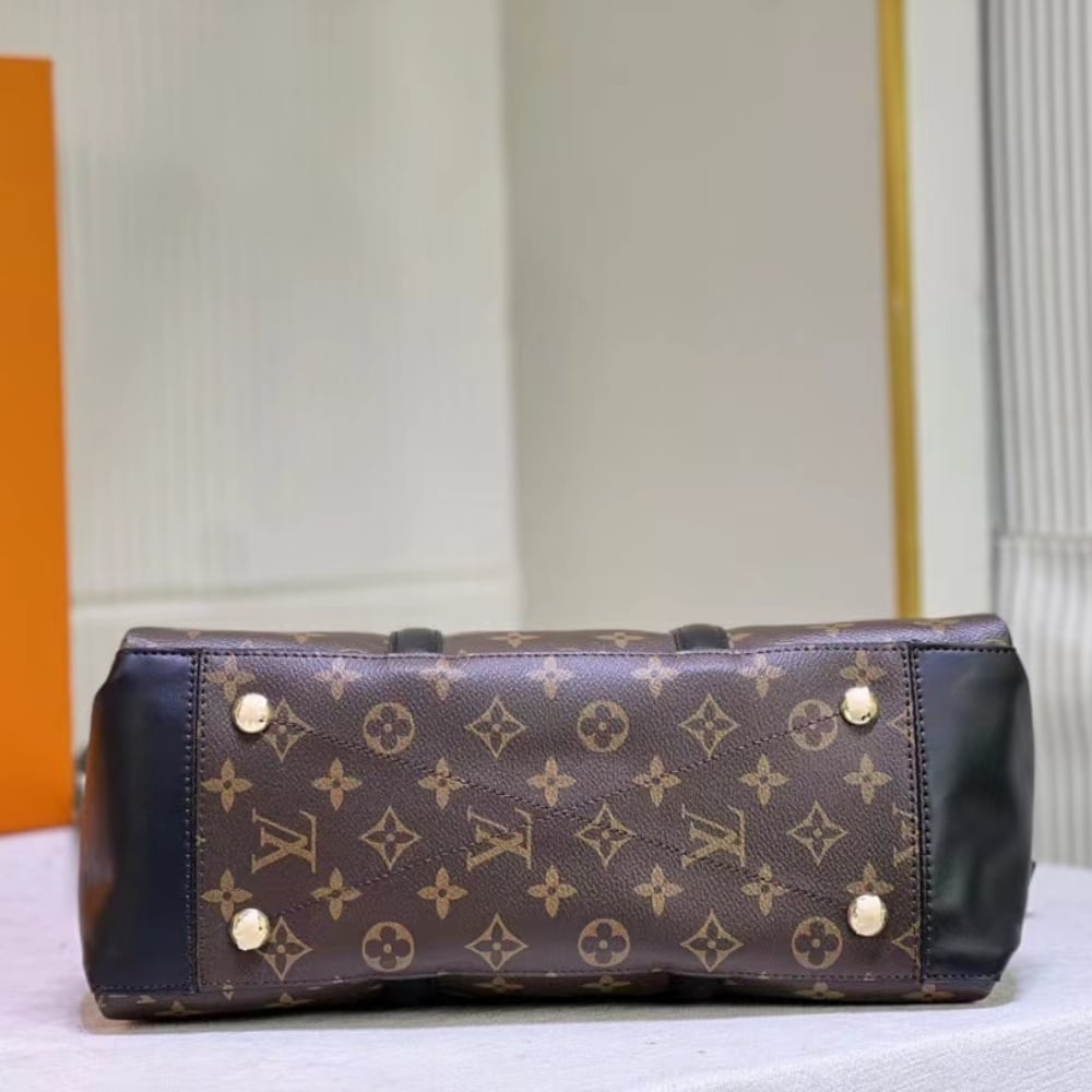 Louis Vuitton Soufflot MM Bag Monogram Canvas Black 36Cm M44817