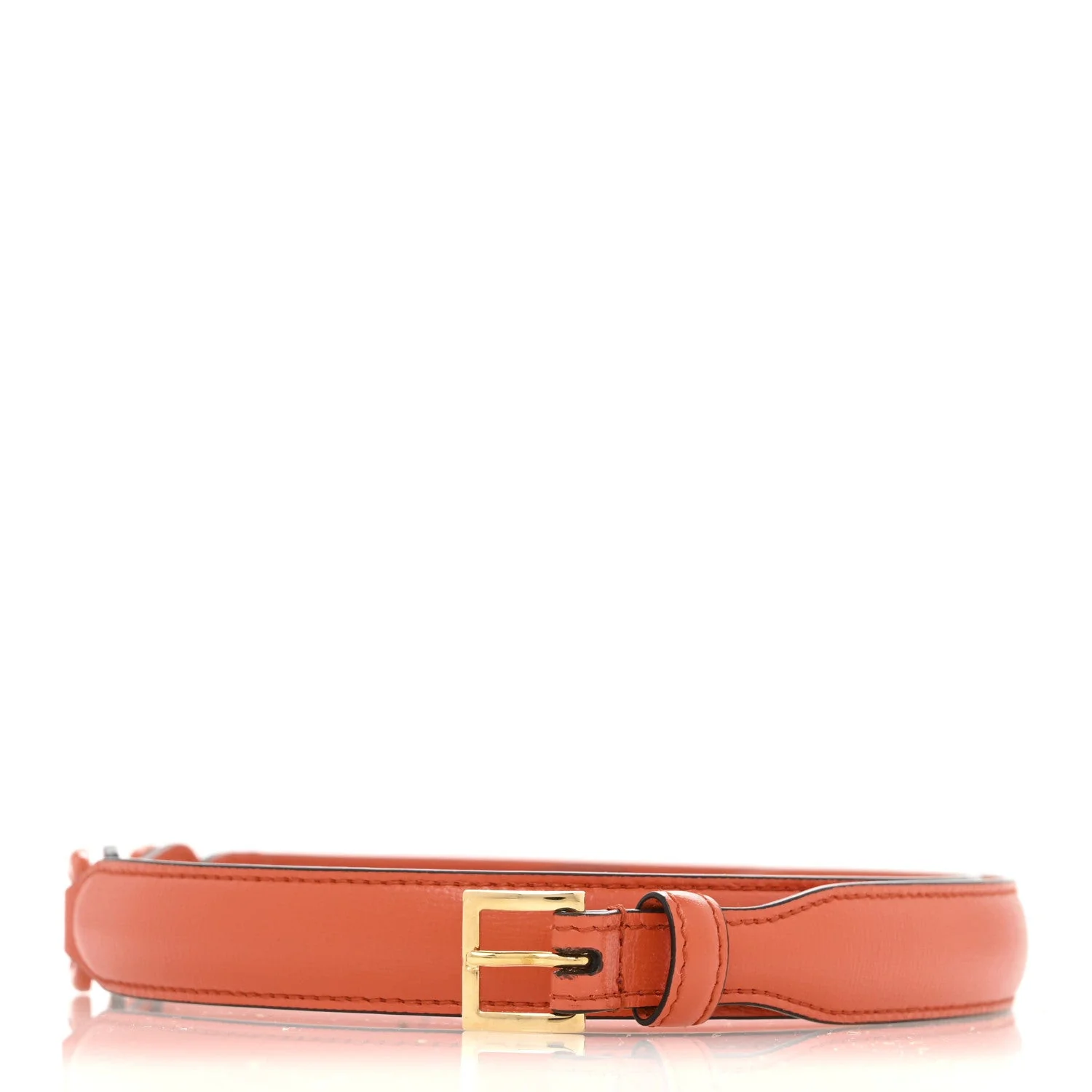 Efesto Leather Womens Horsebit 15/23mm Belt 85 34 Orange
