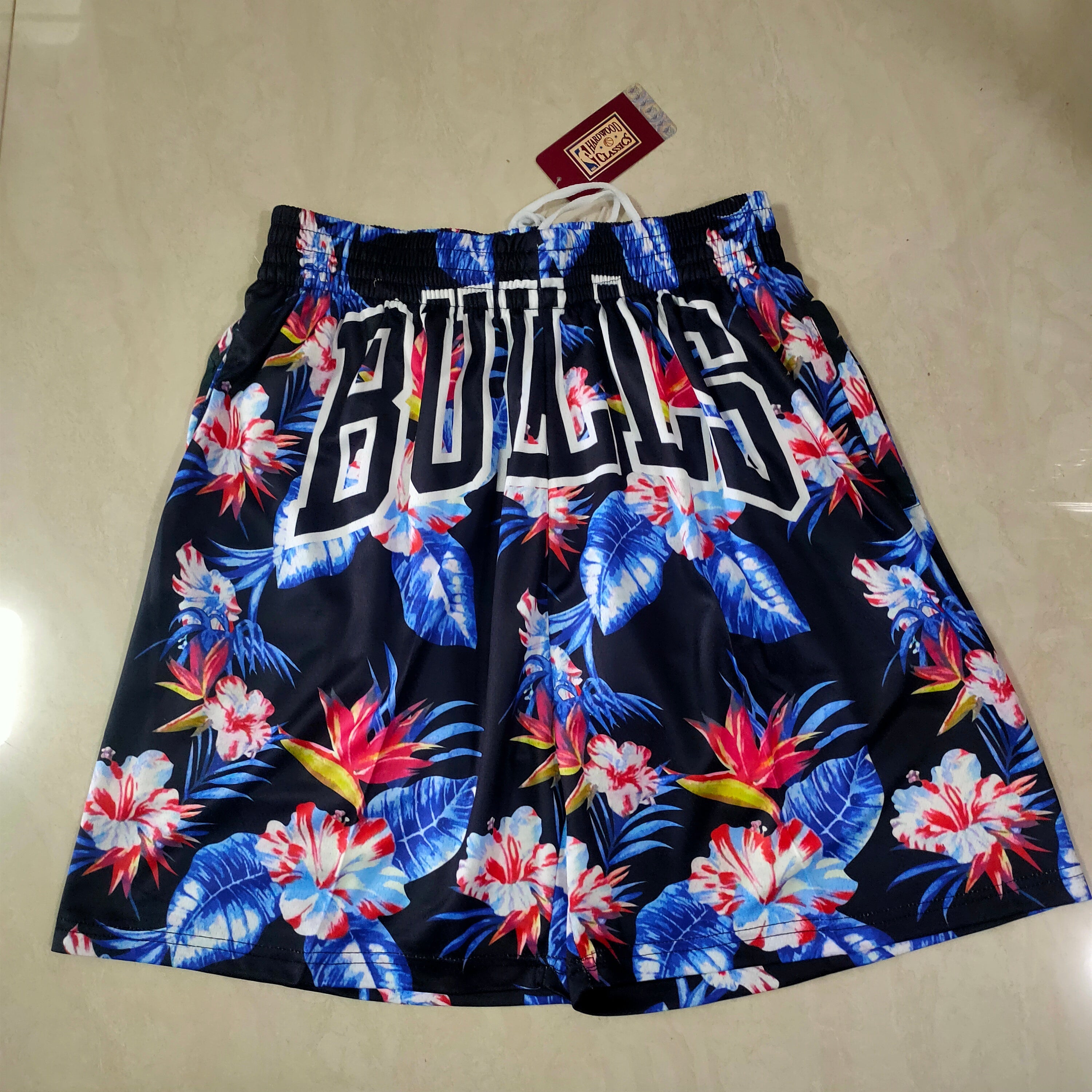chicago bulls mitchell&ness floral pocket pants