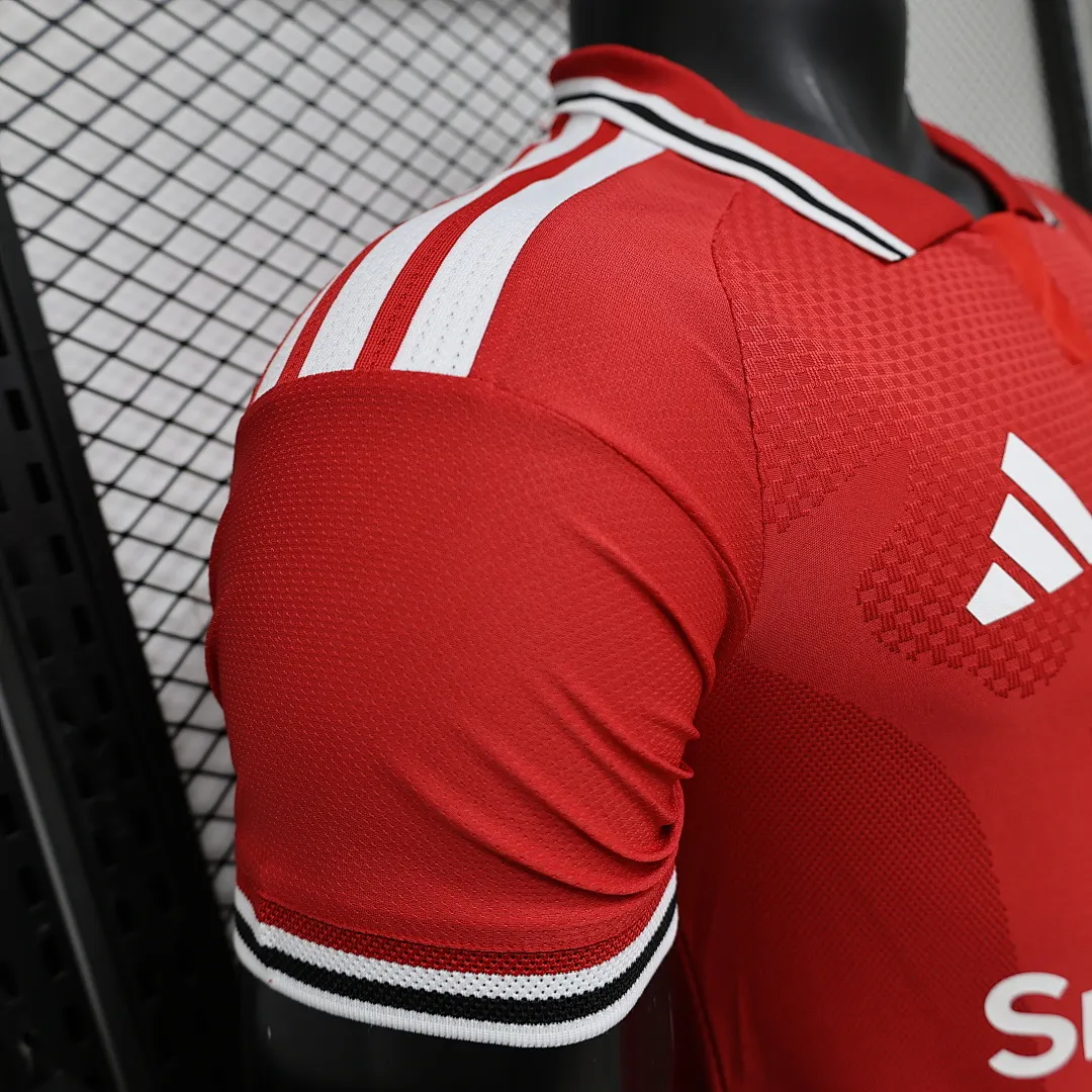 2026/27 Premier League Manchester United Team Home Football Jersey Player Version - JerseyFun
