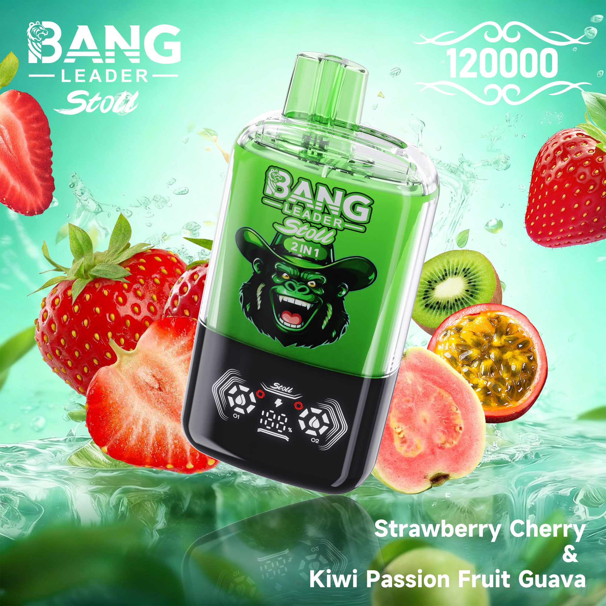 Bang Leader Stoll 120K Puffs 2-in-1 Prefilled Vape | Dual Flavor,  Rechargeable