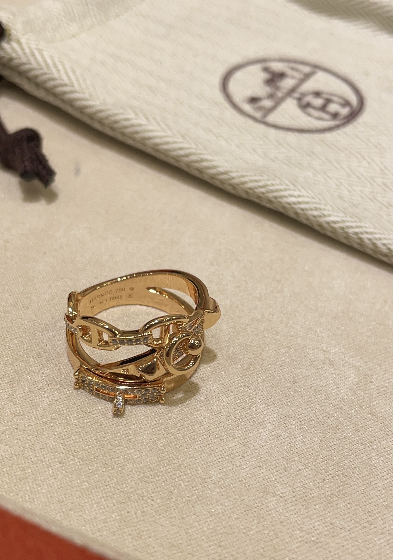 Hermès Rose Gold 3-in-1 Ring