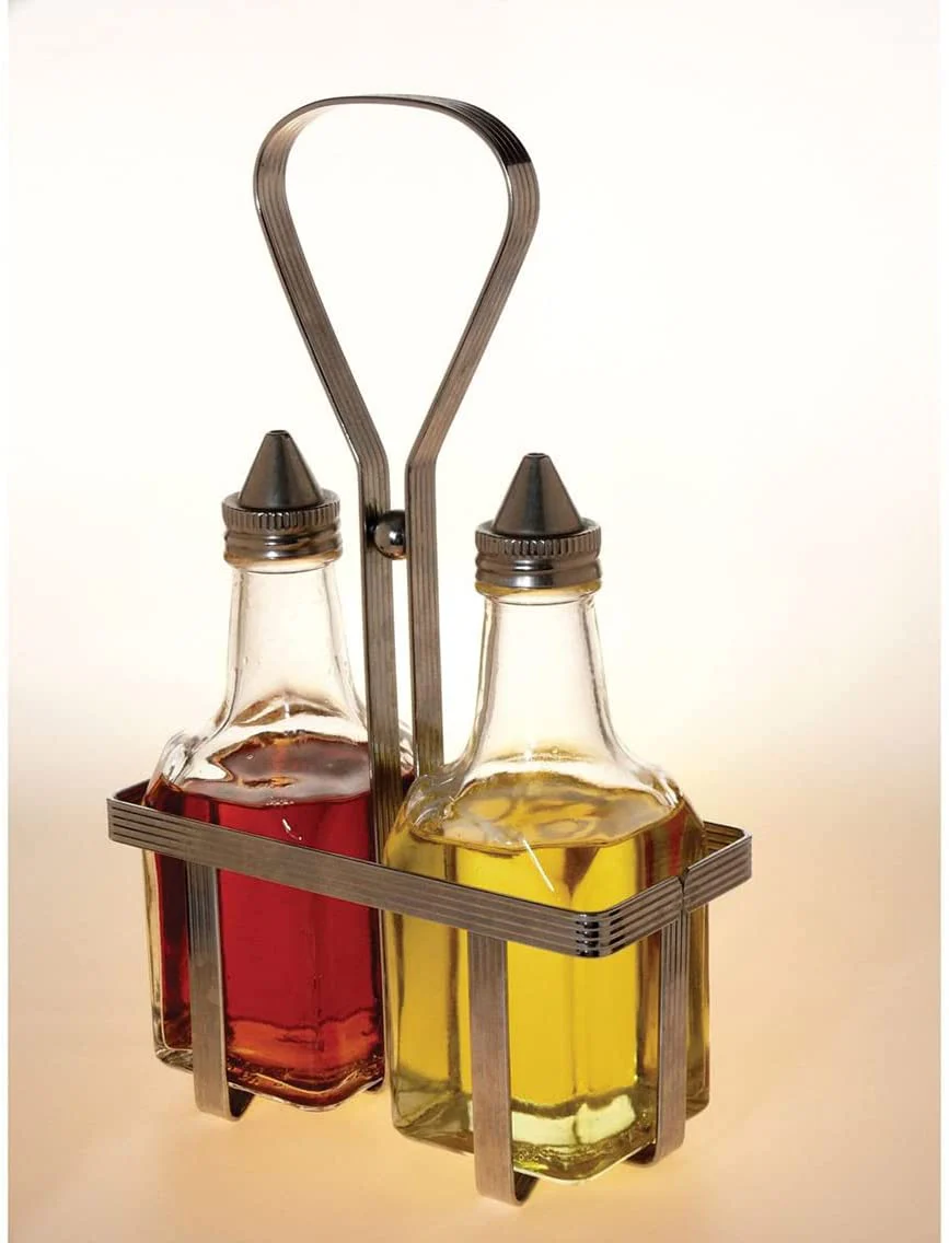 Commercial Classic Retro Style Oil and Vinegar Dispenser,Glass,6-Ounce