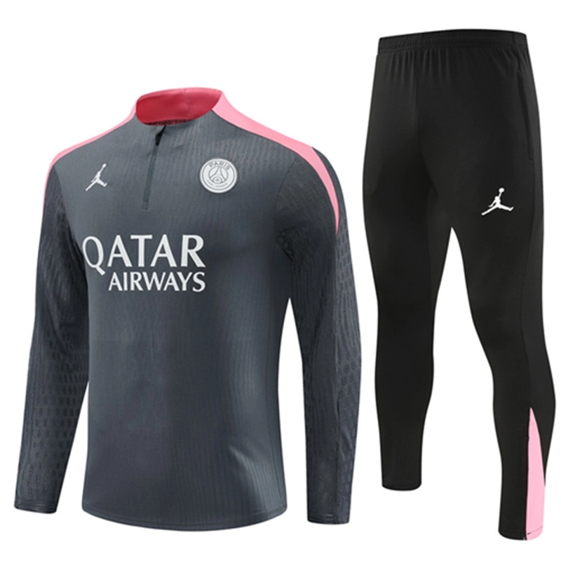 2024-25 PSG Paris Jordan Dark Grey Long Sleeve Training Suit