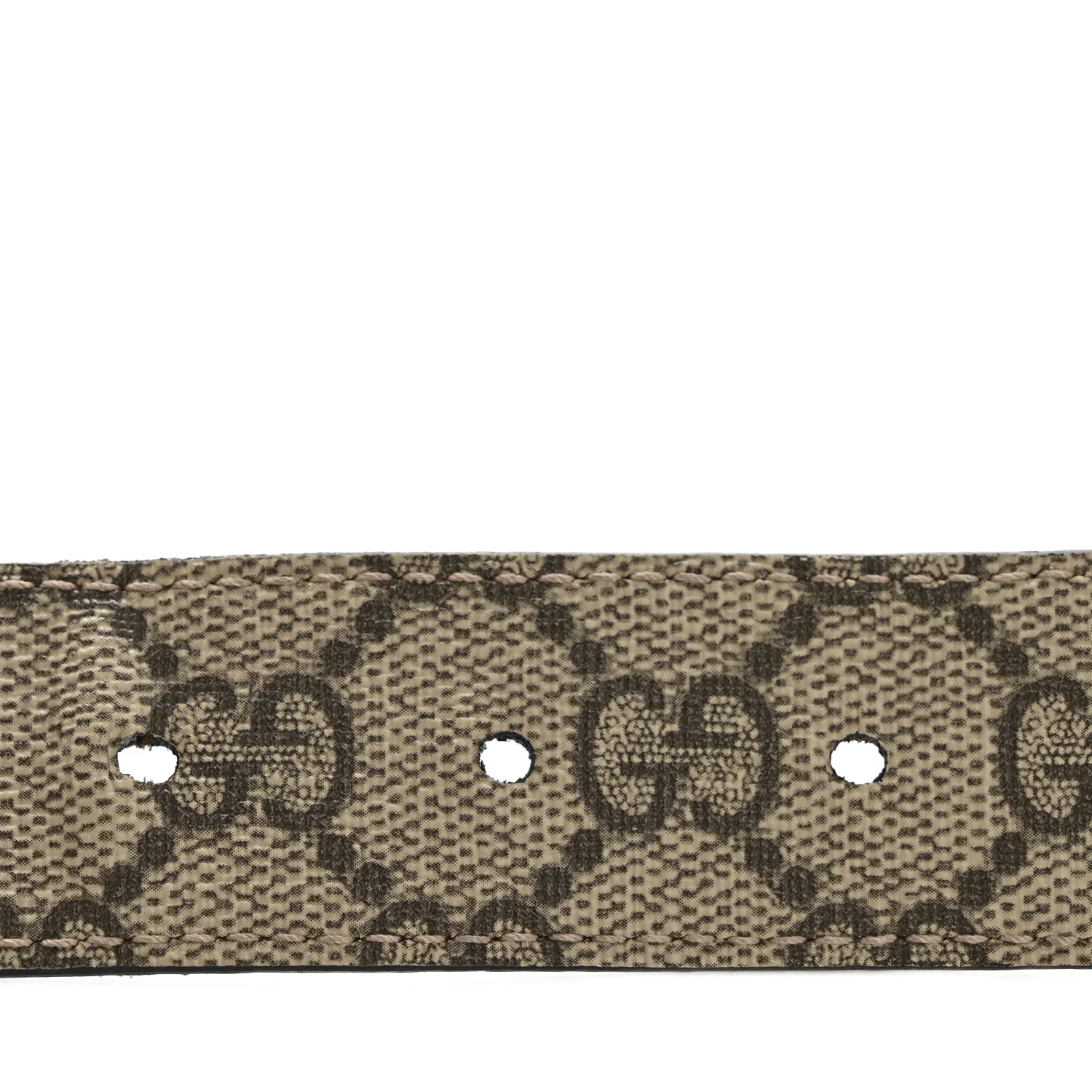 GG Supreme Monogram Plutone Calfskin Double G Reversible 75 30 Belt Beige Ebony New Acero
