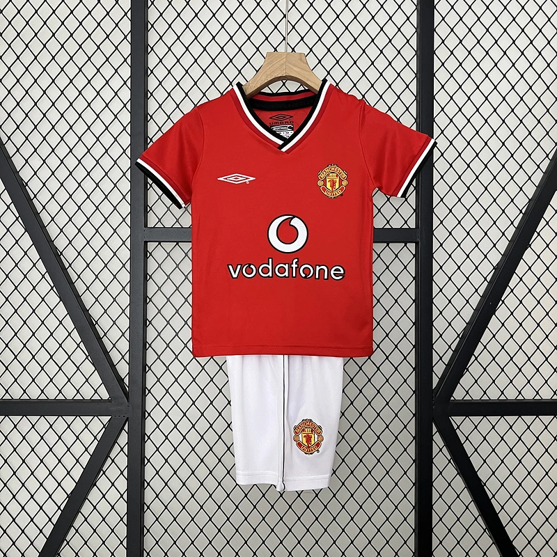 Retro kids 2000-02 Kids Manchester United Home Football jersey retro