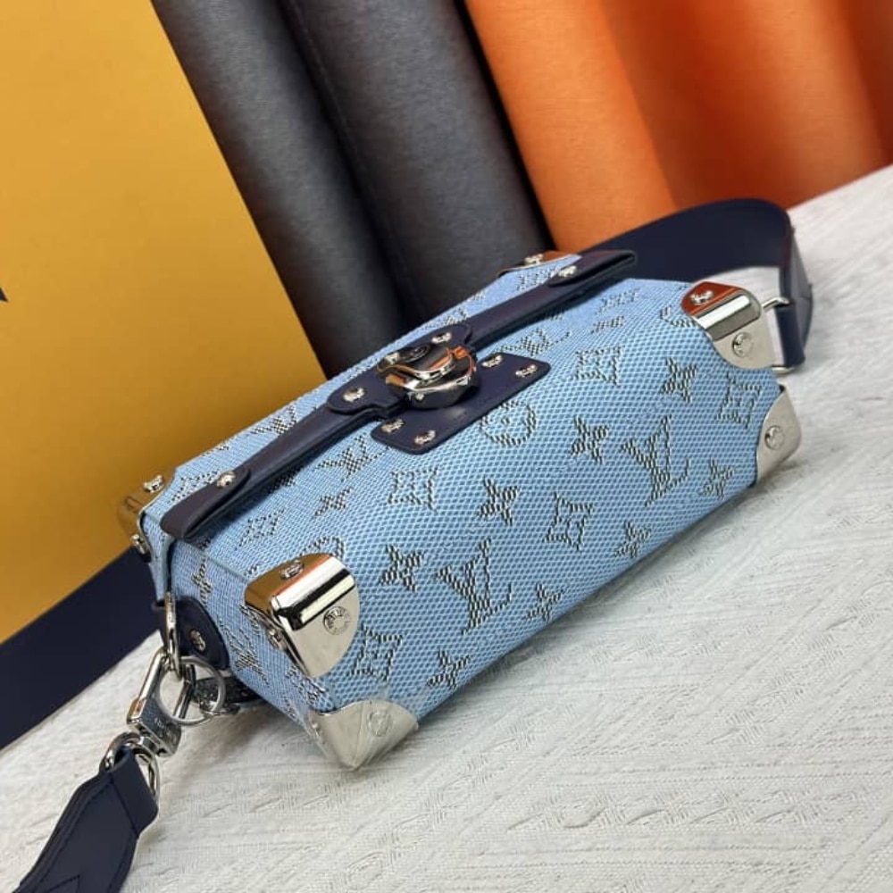 Louis Vuitton Soul Trunk Bag Monogram Blue 19Cm M15035
