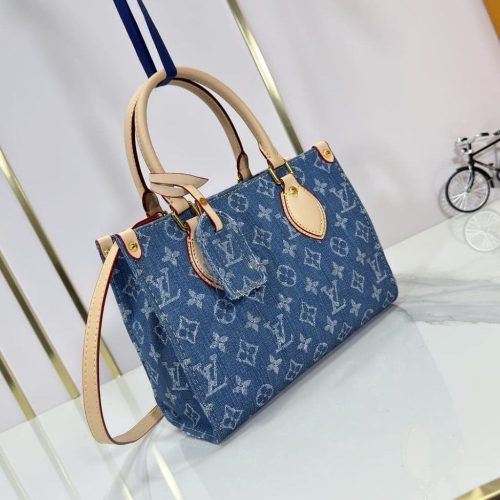 Louis Vuitton Onthego PM Denim Blue 25Cm M14633