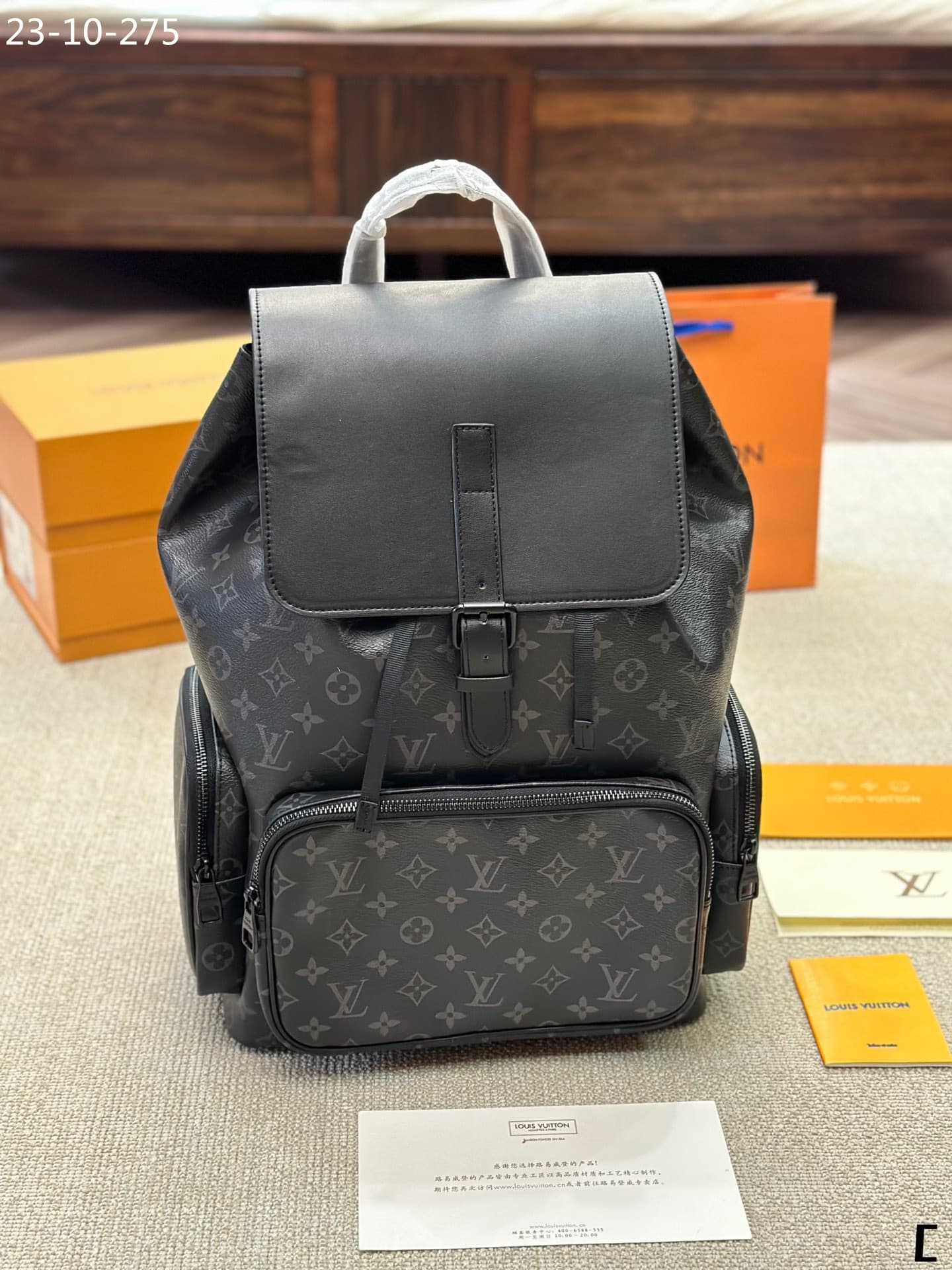 Louis Vuitton Backpack Monogram Black 45Cm