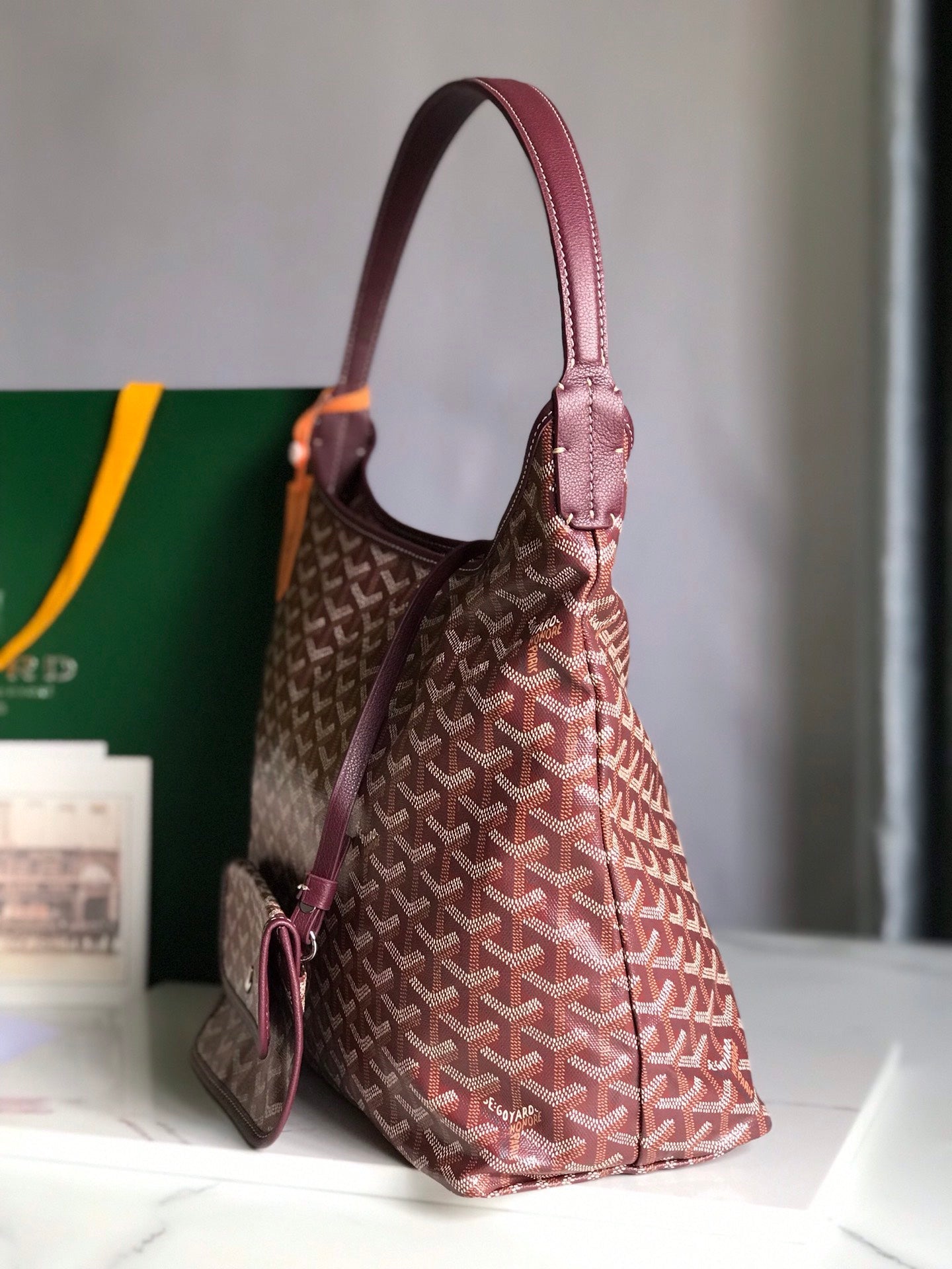 Goyard Hobo Boheme 42Cm Red Canvas