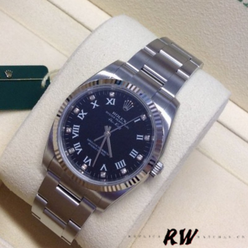 【Super Clone】Rolex Oyster Perpetual Air-King 114234 Blue Dial 34mm Unisex Replica Watch