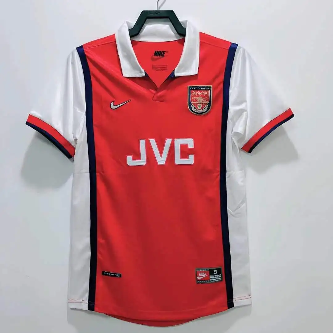 Retro 1998-99 Arsenal home Long Sleeve BERGKAMP ADAMS HENRY Football jersey retro