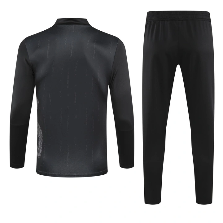 2024-25 Real Madrid Black Special Edition Long Sleeve Training Suit